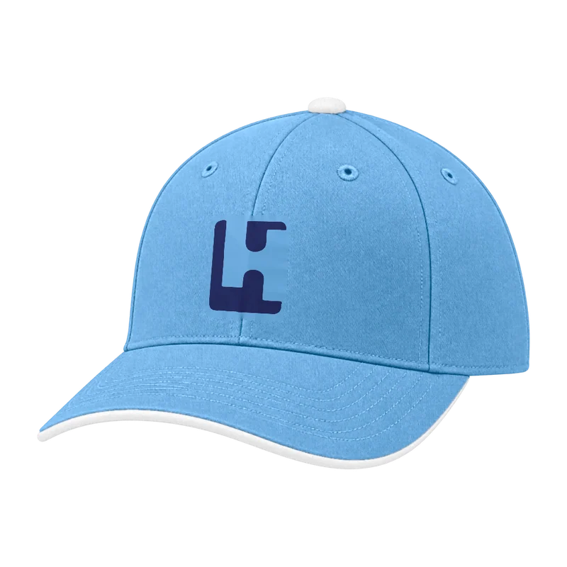 Custom Club Cap in Sky / White, front