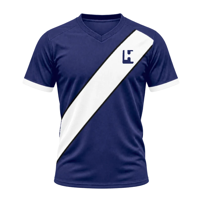 Custom football match jersey in Navy / White